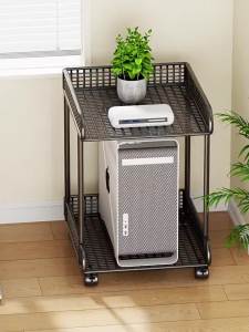Two-Layer Under Desk Computer Case Shelf