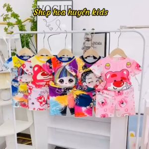 Bộ quần áo bé gái ngắn tay thun lạnh 3D minky mom cao cấp họa tiết cực xinh cho bé bé gái 15-30kg