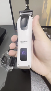 HIENA HYN-254 Hair Clipper Cordless USB Rechargeable Hair Clipper Professional LCD Electric Hair Clipper Mens Trimmer