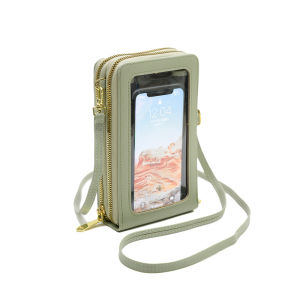 2024 Womens Korean-style Touchscreen Spring Fashion Crossbody Phone Bag Mini Double-zipper Small Bag for Ladies