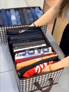 Wardrobe Steel Frame Foldable Steel Drawer-type Storage Box Closet Drawer Household Fabric Baskets
