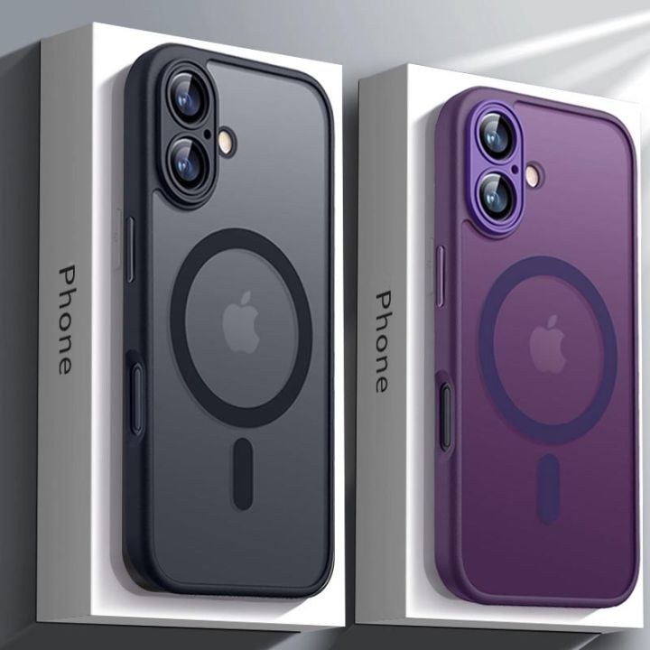 Magnetic Luxury Armor Shockproof Case For iPhone 16 15 14 13 12 11Pro ...