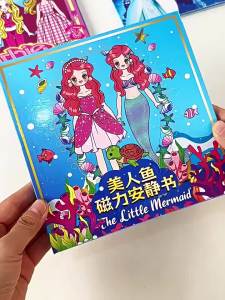 WANXUEXING | Magnetic Quiet Book No Cutting Elsa Princess Dress-up Stickers