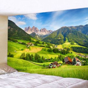 VIKAMA Retro Cắm Trại Ngoài Trời Đại Bàng Thảm Wanderlust Bonfire Lều Nền Polyester Ấm Áp Trang Trí Phòng Treo Tường