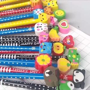 Bút chì kèm tẩy hình thú bút chì cho bé cute cho học 10 cái