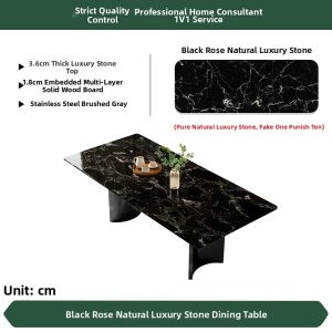 DELIANSHANGPIN | Italian Luxury Carrara Ice Jade Natural Marble Rectangular Dining Table