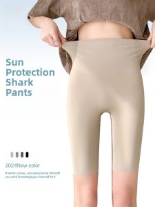 MiiOW | Ice Silk Shark Skin Yoga Pants High Waist Slim Fit Summer Thin Exercise Fitness Tummy Control Butt Lifting Capri Length