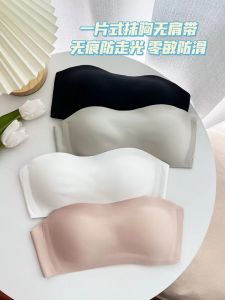 Áo Ngực Không Dây Liền Mạch Mùa Hè Cho Nữ Áo Ngực Chữ V Gợi Cảm Chống Trượt Mỏng Liền Mạch Vô Hình Chống Trượt Áo Ngực Hở Lưng