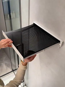 ราวแขวนผ้าระเบียง ที่ตากผ้าติดผนัง ตากได้อเนกประสงค์ ตาข่ายอบแห้งพับได้สำหรับระเบียง แขวนขอบหน้าต่าง