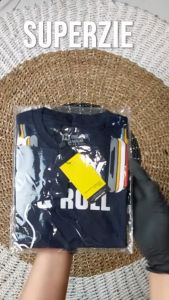 Atasan anak laki laki distro lengan panjang karakter kartun animasi ROCKNROL warna navy bahan adem