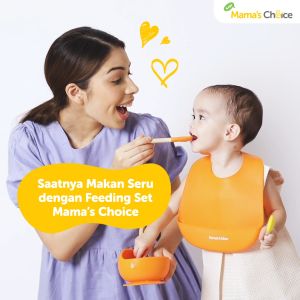 Mangkok & Sendok Bayi Silikon Mama's Choice: Anti Tumpah, Food Grade, BPA Free