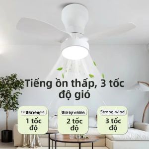 Quạt Trần Nhúng 62cm Có Điều Khiển Từ Xa Và Đèn 24W Phong Cách Hiện Đại Thích Hợp Cho Phòng Ngủ Phòng Ăn Nhà Bếp - Hoạt Động Êm Ái