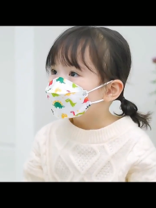 SUNDAR 100PCS KF94 Mask For Kids Korea Washable Shaped 4 Layered Baby FaceMask Washable pm2.5  Cartoon Design 3D Mask