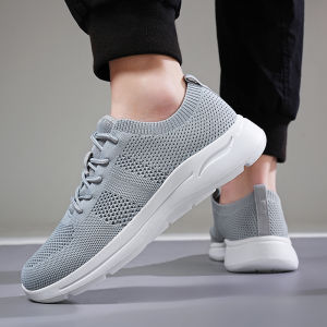 ORNGMALL High Quality Sock Sneakers Lightweight Comfy Breathable Casual Shoes Mesh Lace-Up Daily Shoes Men Anti-slip Shoes Suitable for Daily Leisure 39~48