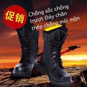 Giày Bốt Martin Lót Lông Cừu Dày Chống Trượt Mùa Đông Cho Nam Giày Bốt Chiến Thuật Cao Đến Mắt Cá Chân Giày Bốt Làm Việc Giày Bốt Chống Thấm Nước