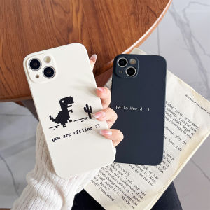Creative Pixel Dinosaur Phone Case for  14Promax 13New Couple 12Mini/14Plus Couple Women Cute 15/16Max AntiFall 11/6s Protective Cover 8