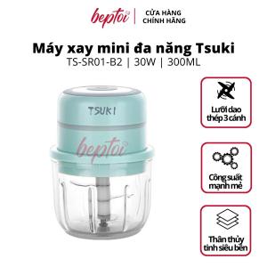 Máy xay mini đa năng thủy tinh Tsuki TS-RS dung tích 300ml lưỡi dao thép không gỉ