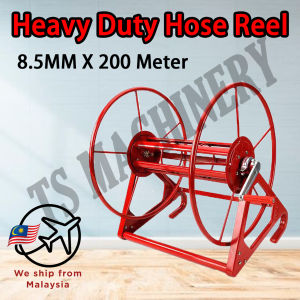 Heavy Duty Hose Reel With Bearing  With Hooks Hanging Type Pipe Roller Fit 200M 8.5MM Power Sprayer