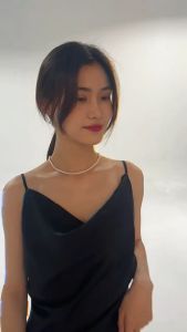 Natasia: 4mm Pearl Clavicle Necklace - Korean Style Jewelry