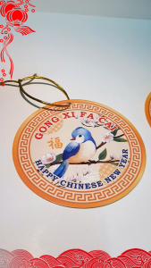 Tag Imlek - Han Tag Imlek - CNY-Type2- Motif Burung (isi 30 pcs)