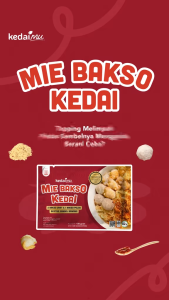 KedaiMu Mie Bakso Kedai Instan Siap Saji Single x 2 FREE Fitri Minyak Goreng Botol 200 ml