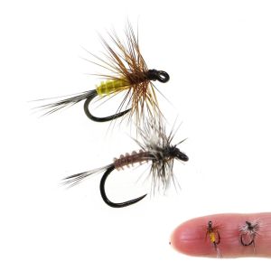 6PCS #20 Barbless Mayfly Dryfly Rooster Hackle Artificial Insect Bait Trout Perch Grayling Bluegill Fishing Lures Baits