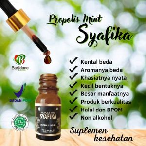 Propolis Mint Syafika Bariklana Lebah Trigona Dengan Ekstrak Mint Baik untuk Membantu Penyembuhan Gerd Jantung Kolesterol Darah Tinggi Ambeien Vertigo Anti Virus Anti Kanker