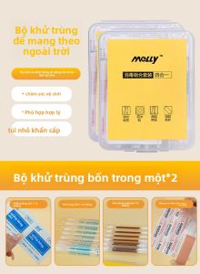 IMLUCKY | Bộ khử trùng khẩn cấp 75 độ cồn tẩy vết thương di động ngoài trời dùng một lần tại nhà cotton swab iodine pha loãng