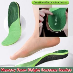 แผ่นรองพื้นรองเท้าเพิ่มความสูงเมมโมรี่โฟมสำหรับรองเท้าผู้ชายและผู้หญิง แผ่นรองรองเท้าออร์โธปิดิกส์ที่ช่วยพยุงอุ้งเท้าแบบแบน