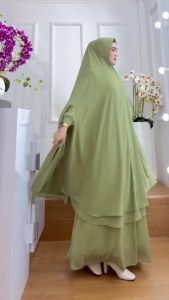 Satu Set Gamis Syari Jumbo Kode ANDARA Bahan Ceruty Babydoll Premium By Ory AjeZas Collection