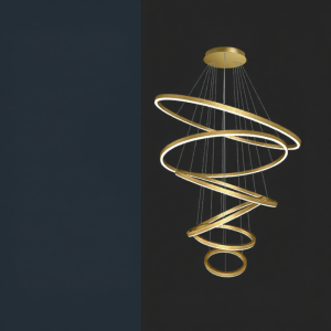 Modern Simple Villa Loft Staircase Foyer Light