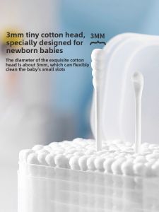 IMLUCKY | Baby Cotton Swabs Ear Cleaning Tool Fine Tip Small Head Special Use For Infants And Toddlers Baby Ear Wipes Safe And Soft