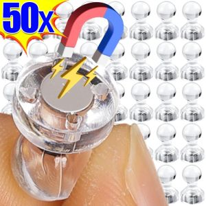 50pcs Transparent Magnetic Thumbtack Strong Magnet Push Pin Refrigerator Whiteboard Photo Fixing Thumbtack Sucker for Home Office Pushpin