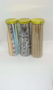 Portable Canned 109mm Pre-Rolled Cones (25/50/100pcs) - Brown/Mixed/Dollar Print for Creative Craft