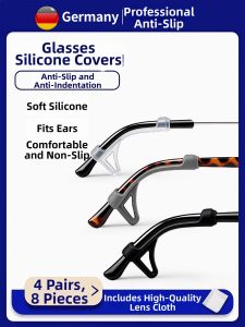 REXUELONG | Anti-slip Anti-abrasion Hypoallergenic Eyeglass Leg Cover