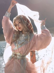 Huang Yue Dunhuang Princess Embroidered Reversible Collar Shirt for Women Traditional Chinese Costume Full Set Upgrade