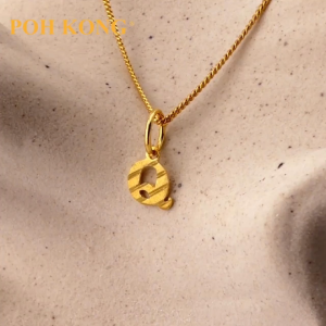 POH KONG 916/22K Gold Exquisite Alphabet Pendant Q