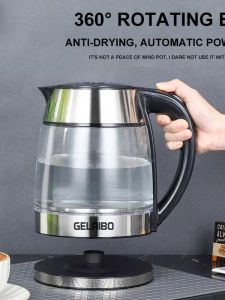 Ấm Đun Nước Điện GELAIBO 1.8 Lít Dung Tích Lớn Chất Liệu Thủy Tinh Đun Sôi Bằng Một Nút Bấm Có Chức Năng Tự Động Tắt Và Chống Cạn Nước.