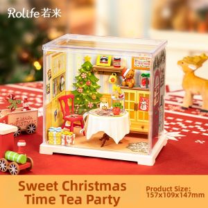 JINWUCHUANGYI | DIY Christmas Frame Cottage Miniature Wood Model