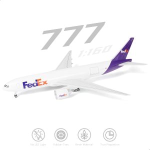 1/160 Scale B777 FedEx Diecast Airplane Model Kit with Stand Large Display Collectible for Aviation Enthusiasts And Gift
