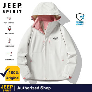 JEEP SPIRIT brand spring couple bomber jacket Motorcycle Riding waterproof windproof hooded color matching jacket