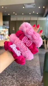 Hair Tie 🎀 BARBIE大肠圈发圈 Getah Rambut Bulu Besar Reben Bun Head Scrunchies Hair Rope Hair Accessories Woman Fashion