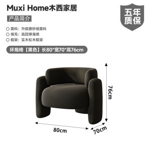 Modern Minimalist Single Sofa Chair Living Room Balcony Vacation Home Beauty Salon Casual Reception Table Chair Combination