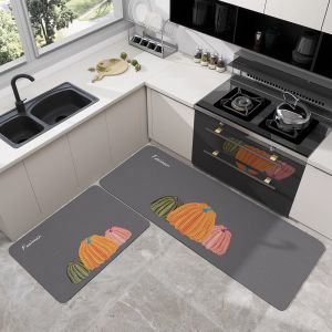 New 2025 Long Kitchen Floor Mat Home Use Absorbent Water Proof Living Room No Wash Anti Slip Oil Resistant Modern Simple Style