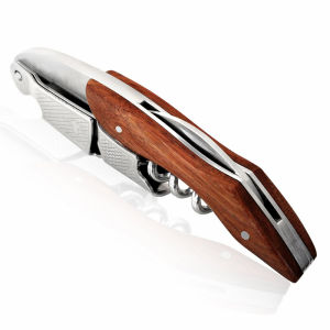 Professional Wine Opener Wood Handle Stainless Steel Wine Corkscrew Easy Multifunction Portable Beer Bottle Opener Kitchen Tools