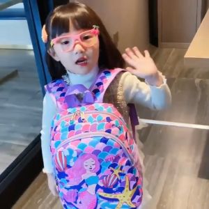 เด็กกระเป๋าแฟชั่นเด็ก กระเป๋าสะพายหลังลายการ์ตูน กระเป๋าสะพายเด็ก กระเป๋านักเรียนสําหรับ สีสันสดใส