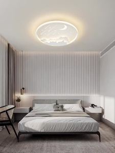 Kids Star & Moon LED Ceiling Light - Modern & Cozy Bedroom Lighting - Eye-Protecting Fixture