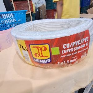 KABEL LISTRIK / KABEL NYM / KABEL JEMBO NYM 2 X 1.5 (HARGA UNTUK 1 METER)