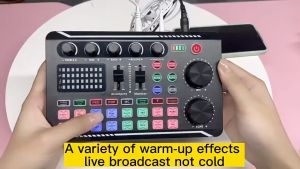 การ์ดเสียงสด รุ่นF998 สดการ์ด Sound Card F998 เข้ากันได้กับหลายแพลตฟอร์ม Live home คาราโอเกะ มีลูทูธ รองรับโทรศัพท์ คอมพิวเตอร์ ทีวี