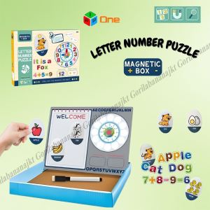 Mainan Edukasi Anak Belajar Letter Number Puzzle Magnetic